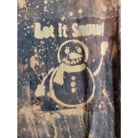 Custom One‎ of a Kind "Let it Snow" Reverse Tie Dye Sweater - Picture 2 of 4